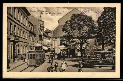 AK Kaiserslautern, An der Steinstrasse, Strassenbahn