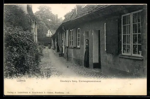 AK Lübeck, Glaudorps Gang, Glockengiesserstrasse