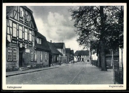 AK Fallingbostel, Vogteistrasse mit Bäckerei