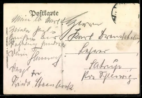 AK Ratzeburg, Präparandeum mit Strassenpartie