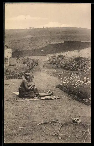 AK Frau beim Herstellen einer Schale