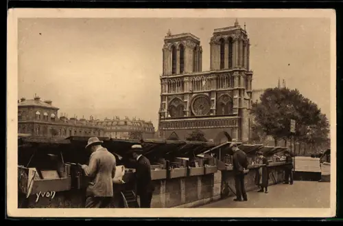 AK Paris, Bücherstände am Quai Saint-Michel