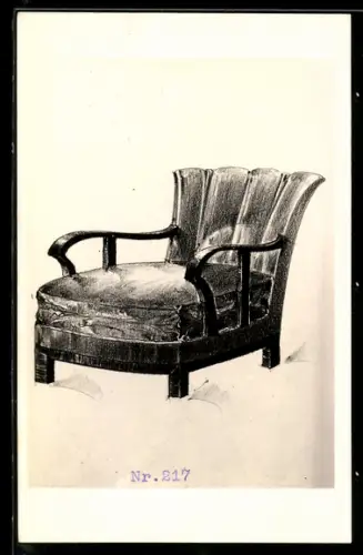 AK Stuhl mit Lederpolster