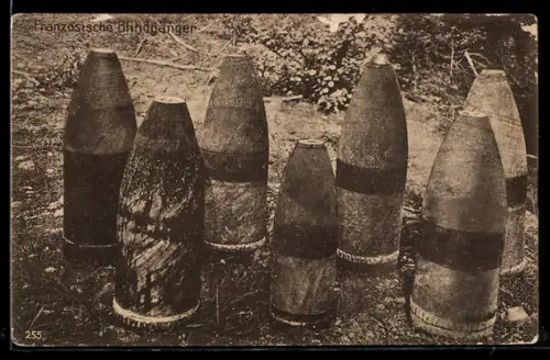 AK Franz. Blindgänger, Artilleriemunition