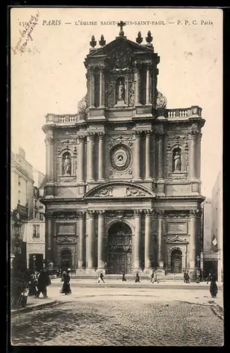 AK Paris, L`Église Saint-Louis-Saint-Paul
