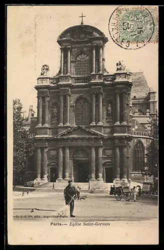 AK Paris, Eglise Saint-Gervais