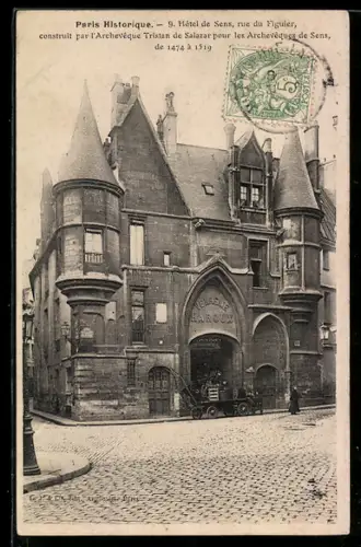 AK Paris, Hôtel de Sens, Rue du Figuier