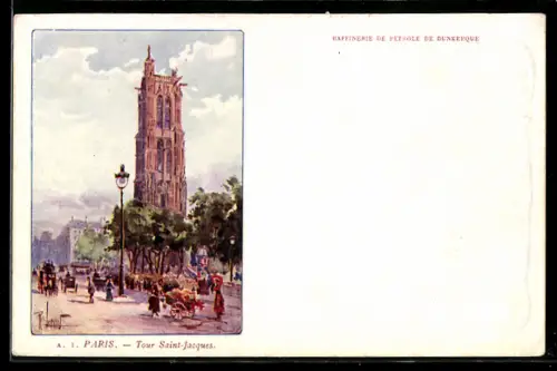 Künstler-AK Paris, Tour Saint-Jacques