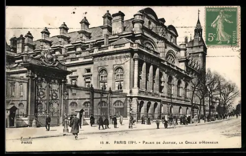 AK Paris, Palais de Justice, la Grille d`Honneur