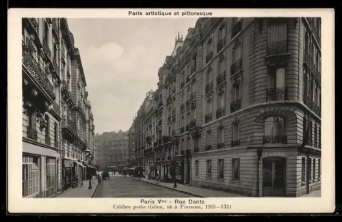 AK Paris, Rue Dante et architecture pittoresque