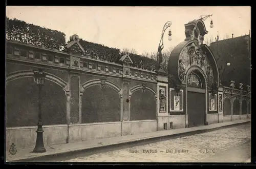 AK Paris, Entrée du Bal Bullier et ses décorations élégantes