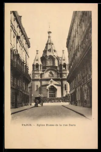 AK Paris, Église Russe de la rue Daru
