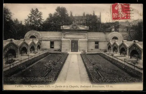 AK Paris, Chapelle Louis XVI., Jardin de la Chapelle, Boulevard Haussmann