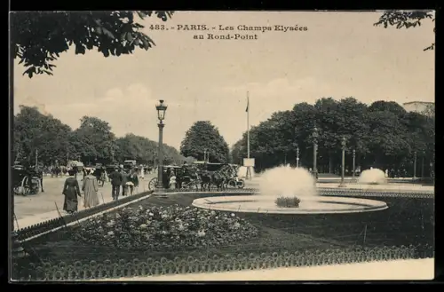 AK Paris, Les Champs Elysées au Rond-Point
