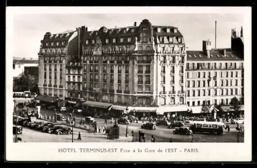 AK Paris, Hotel Terminus, Face à la Gare de l`Est