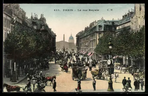 AK Paris, La rue Royale