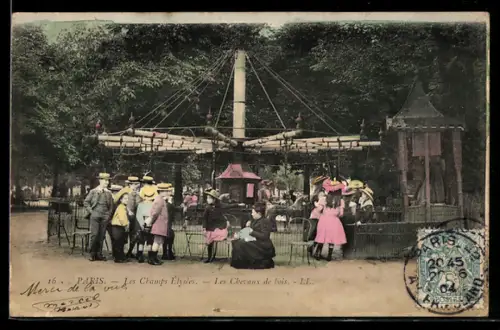 AK Paris, Les Champs-Élysées, Les Chevaux de bois