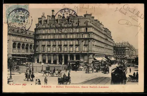 AK Paris, Hôtel Terminus, Gare Saint-Lazare