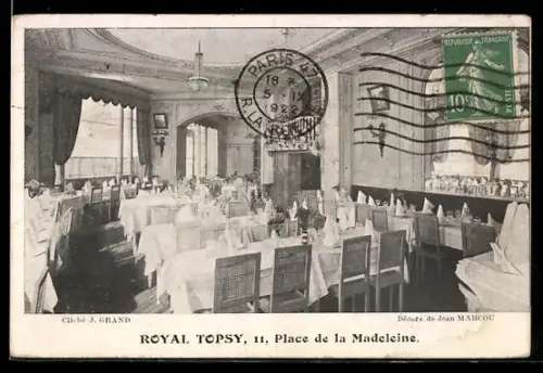 AK Paris, Intérieur du Royal Topsy, 11 Place de la Madeleine