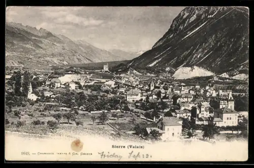 AK Sierre /Valais, Teilansicht