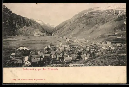 AK Andermatt, Teilansicht gegen das Urnerloch