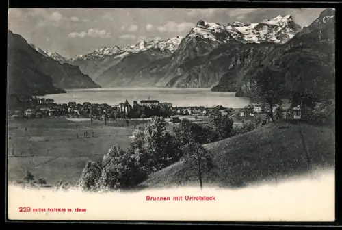 AK Brunnen, Teilansicht mit Urirotstock