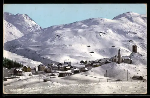 AK Hospenthal, Ortsansicht im Winter