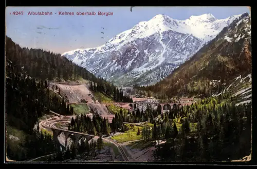 AK Bergün, Kehren der Albulabahn