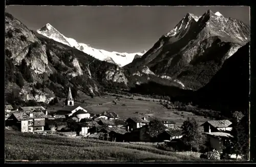 AK Evolène, Val d`Hérens, Panorama, Dt. Blanche, Dts de Veisivi, Dt. Perroc