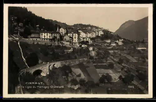 AK Finhaut, Panorama et la ligne du Martigny-Châtelard