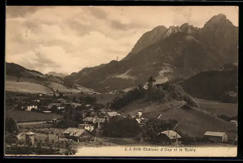 AK Château d`Oex, Panorama et le Rubly