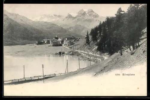 AK Silvaplana, Gesamtansicht mit Piz Margna