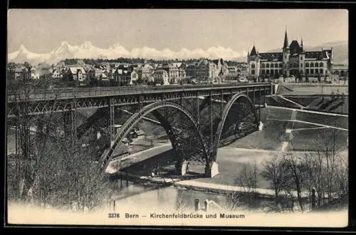 AK Bern, Kirchenfeldbrücke und Museum