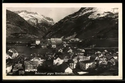 AK Andermatt, Teilansicht gegen Urnerloch