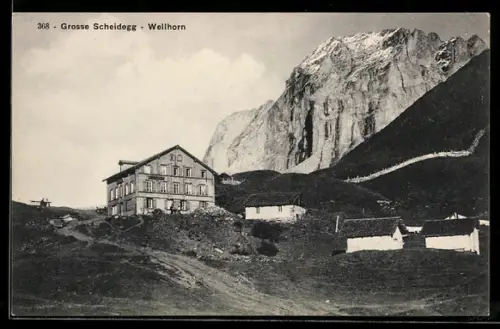 AK Grosse Scheidegg, Hotel mit Wellhorn