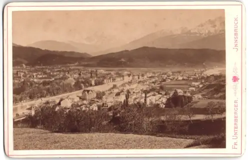 Fotografie Fr. Unterberger, Innsbruck, Ansicht Innsbruck, Blick von der Weiherburg