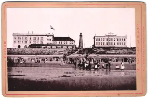 Fotografie Römmler & Jonas, Dresden, Ansicht Borkum, Strandhotel und Kaiserhof