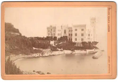 Fotografie C. Wulz, Trieste, Ansicht Miramar, Blick zum Schloss Miramar