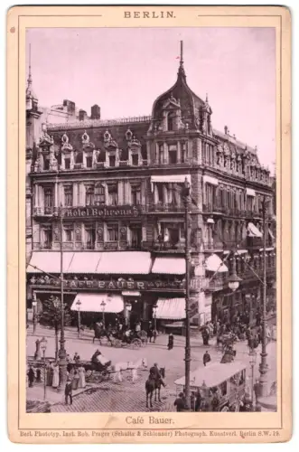 Fotografie Rob. Prager, Berlin, Ansicht Berlin, Café Bauer