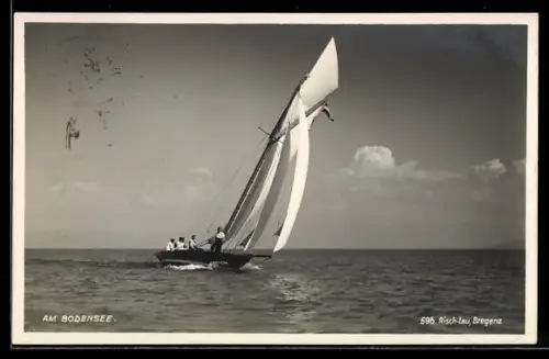 AK Segelyacht auf dem Bodensee
