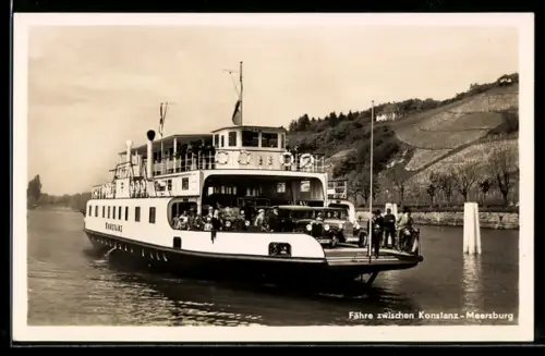 AK Autofähre Konstanz der Linie Konstanz-Meersburg, Bodensee