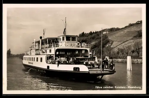 AK Autofähre Konstanz der Linie Konstanz-Meersburg, Bodensee