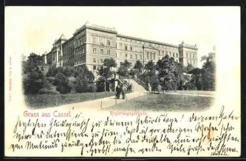 AK Cassel, Regierungsgebäude mit Anlage