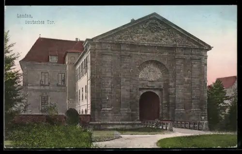 AK Landau, Deutsches Tor mit Anlage