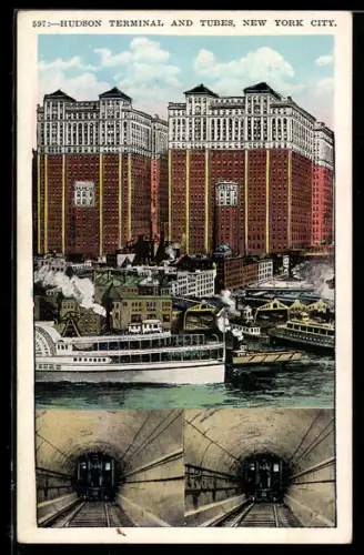 AK New york City, Hudson Terminal and Tubes, U-Bahn