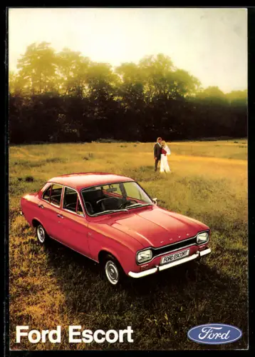 AK Auto Ford Escort auf einer Wiese