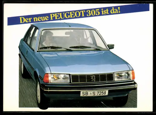 AK Auto Peugeot 305 in Vorderansicht, Viertürer