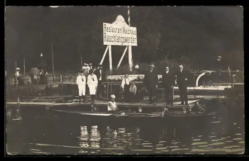 AK Raufangswerder, Restaurant Waldhaus mit Ruderboot