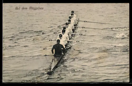 AK Rudermannschaft auf dem Müggelsee