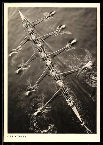 AK Vogelschau eines Rennachters während der Fahrt